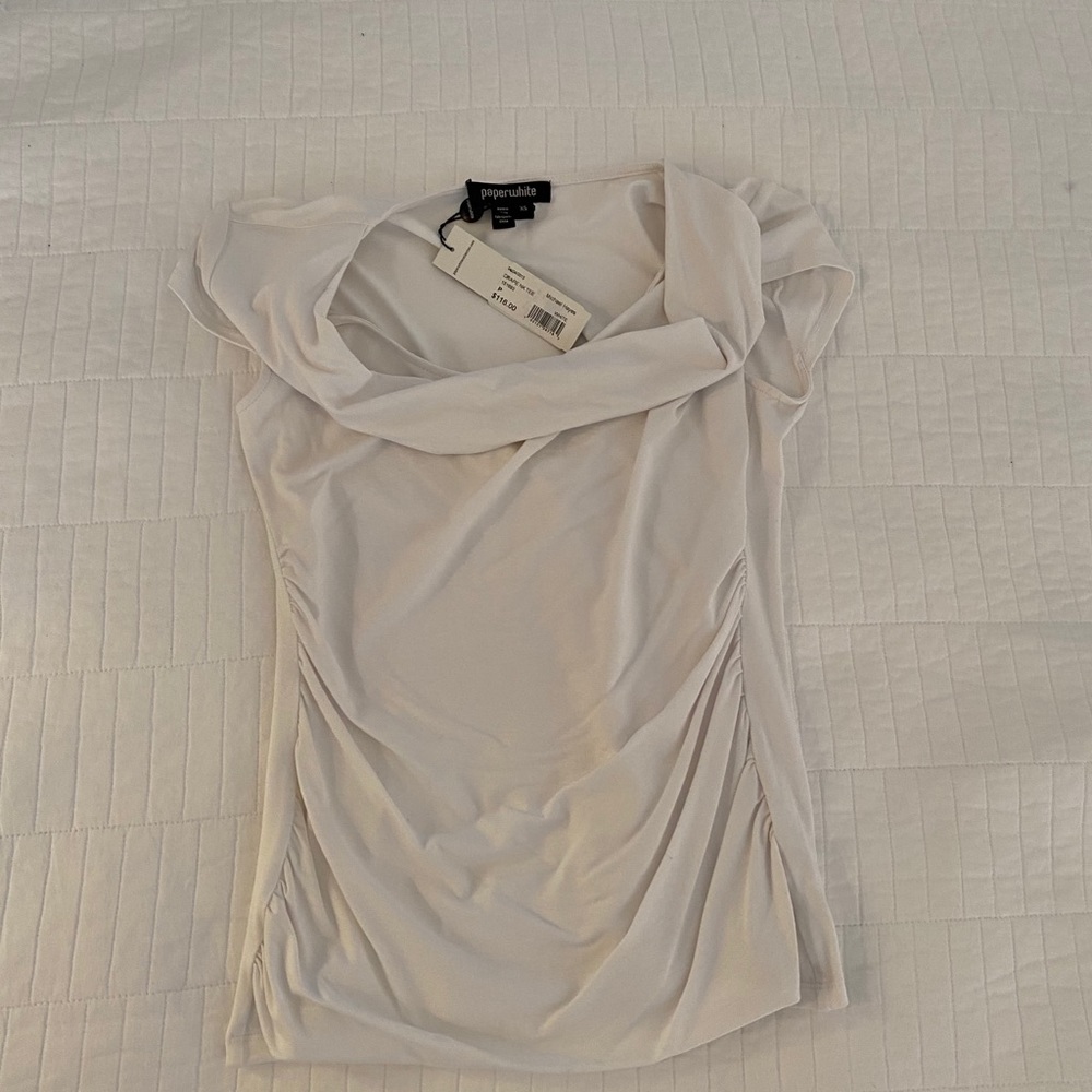 PAPERWHITE Cowl neck blouse